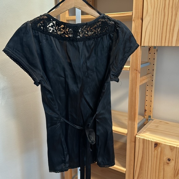 H&M Satin and Lace Tie Back Top - Picture 2 of 9